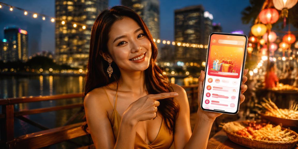 Người chơi truy cập casino di động tại chợ đêm Hà Nội sầm uất về đêm