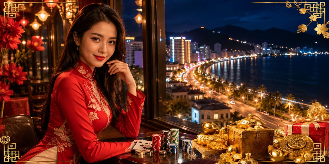 Trò chơi bài trực tuyến với trang phục áo dài truyền thống tại Nha Trang